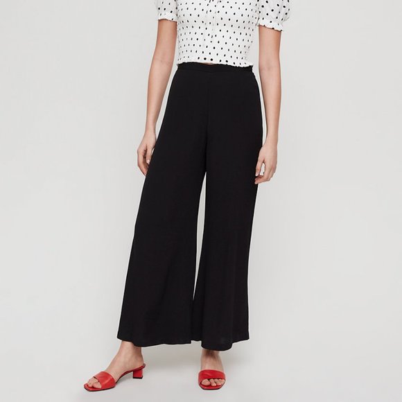 Wilfred Pants - Aritzia Wilfred Pernelle High Waist Wide Leg Pant
